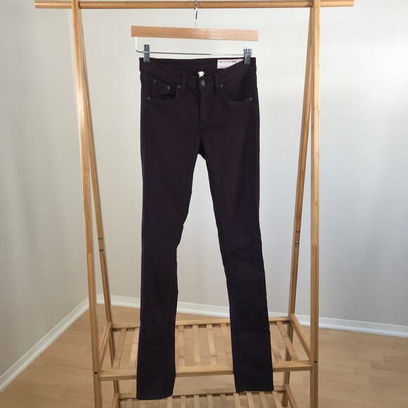 Rag & Bone • The Skinny Jean Distressed Wine - Picture 1 of 6